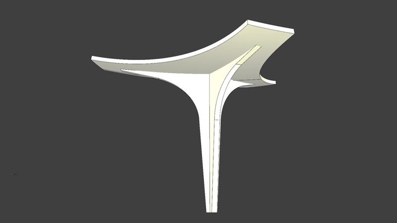 Canopy study flaring from a single column